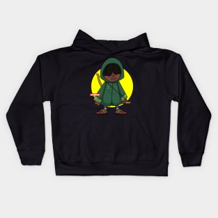 Idle Green Poncho Kids Hoodie